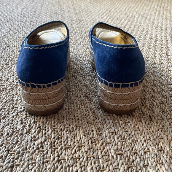 PRADA. Suede Navy Wedge Sandals. Size 39. Excellent Condition. - Picture 6 of 12